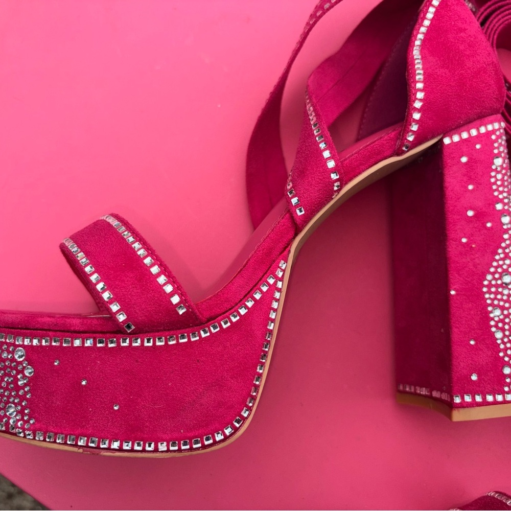 Elegant Pink Platform Heels